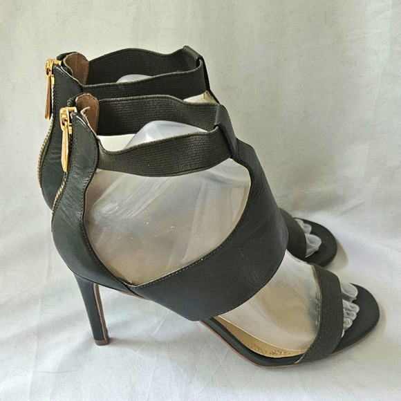 MICHAEL Michael Kors Dominique Ankle Strap Sandals Leather Olive Green Size 7.5 - Picture 9 of 10